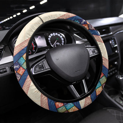 Zimbabwe Heritage Steering Wheel Cover Screen Print Animals Motif