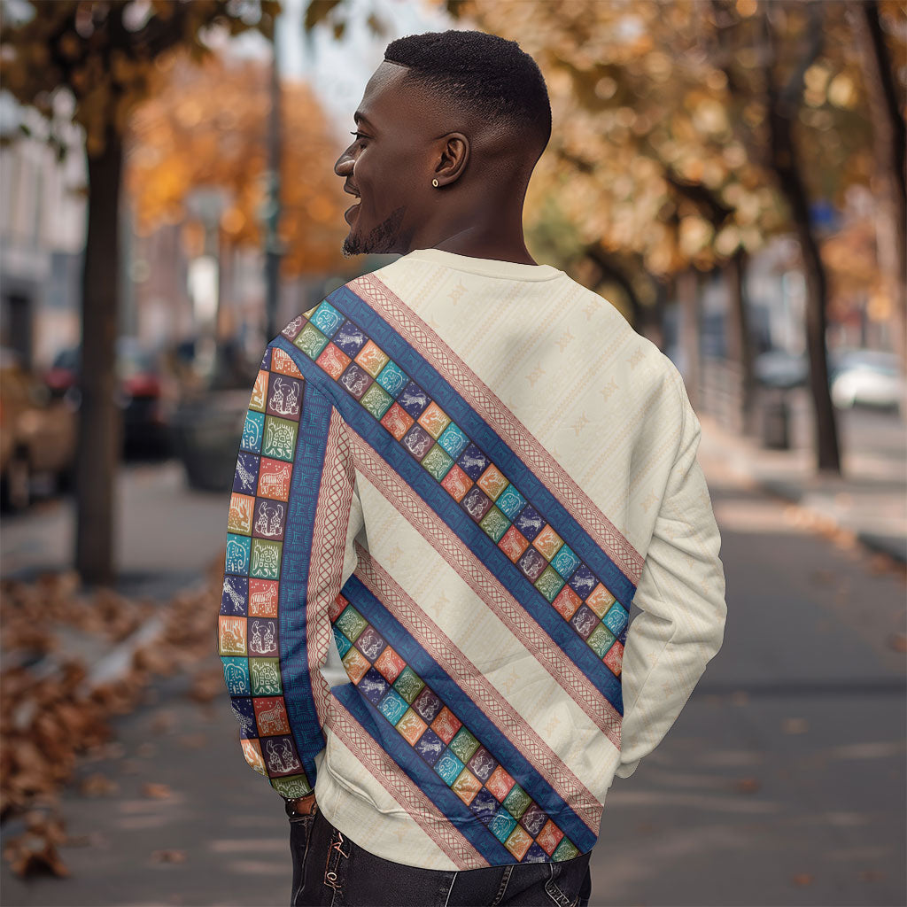 Zimbabwe Heritage Sweatshirt Screen Print Animals Motif