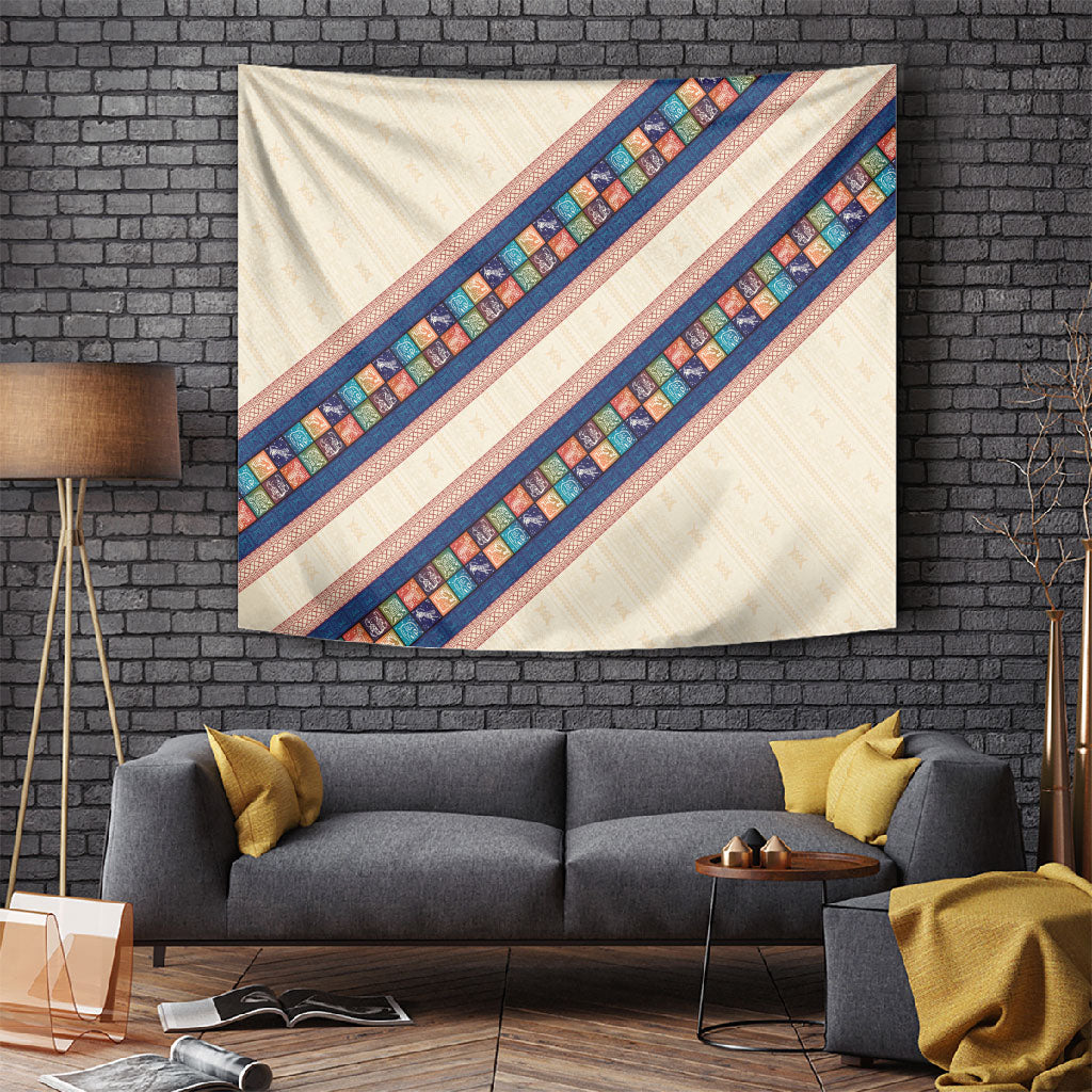 Zimbabwe Heritage Tapestry Screen Print Animals Motif