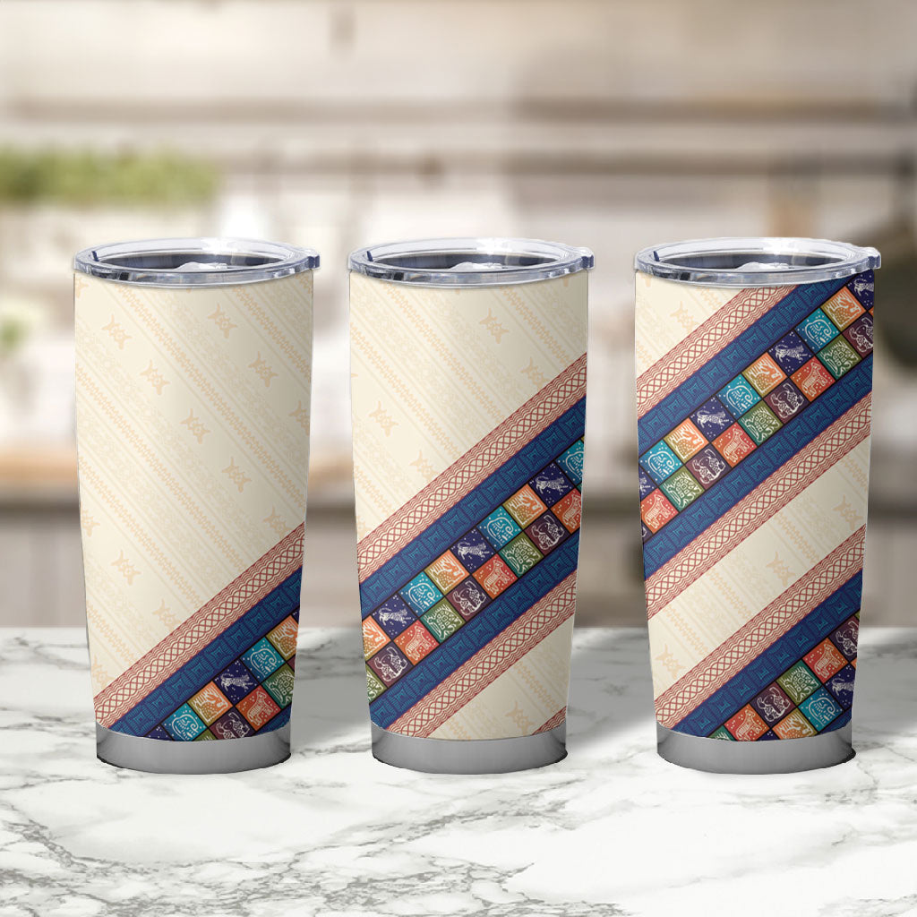Zimbabwe Heritage Tumbler Cup Screen Print Animals Motif