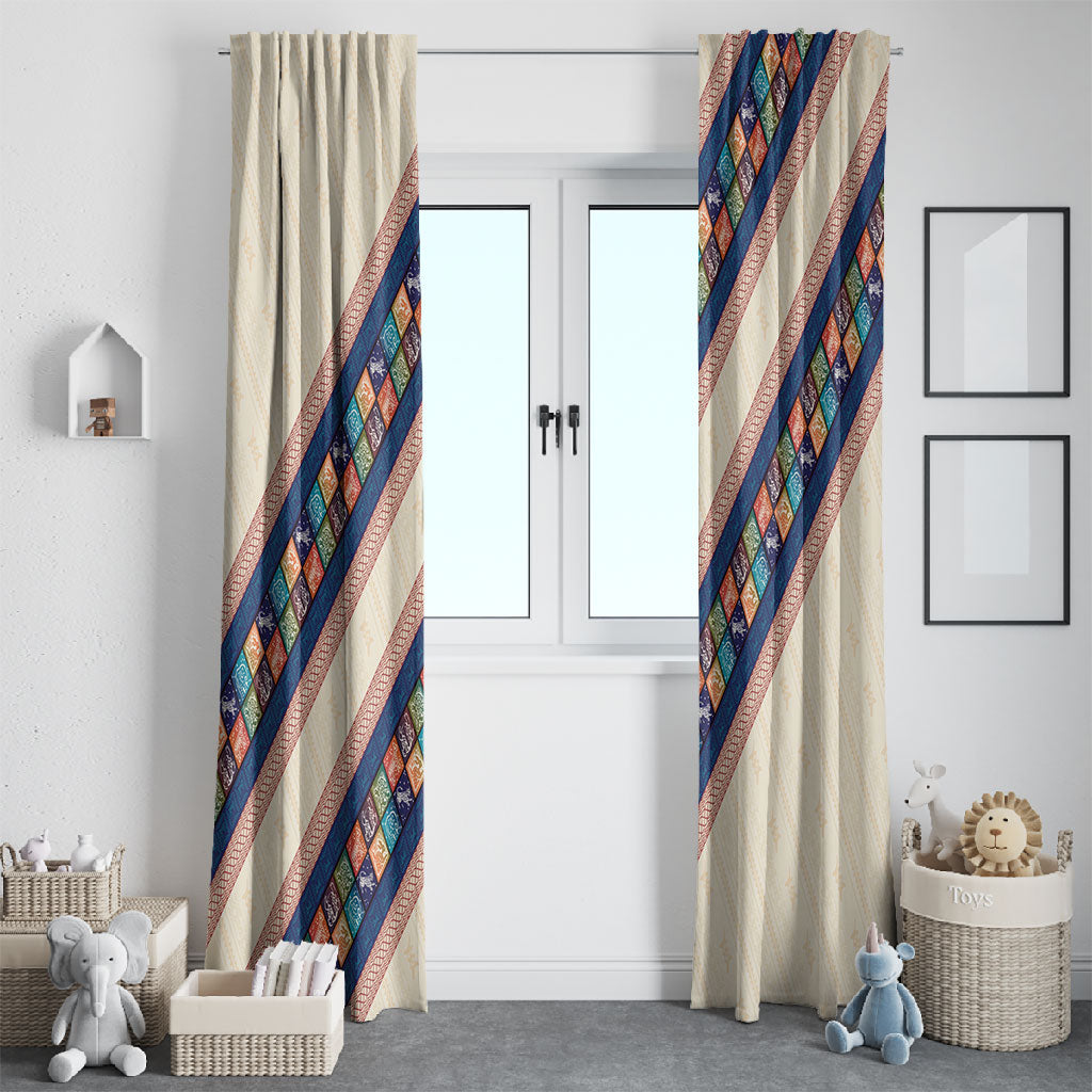 Zimbabwe Heritage Window Curtain Screen Print Animals Motif