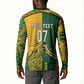 South Africa - Australia Rugby Custom Indigenous Motifs Button Sweatshirt Bokke Vs Wallabies