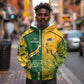 South Africa - Australia Rugby Custom Indigenous Motifs Hoodie Bokke Vs Wallabies