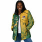 South Africa - Australia Rugby Custom Indigenous Motifs Padded Jacket Bokke Vs Wallabies