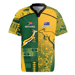 South Africa - Australia Rugby Custom Indigenous Motifs Rugby Jersey Bokke Vs Wallabies