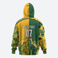 South Africa - Australia Rugby Custom Indigenous Motifs Zip Hoodie Bokke Vs Wallabies