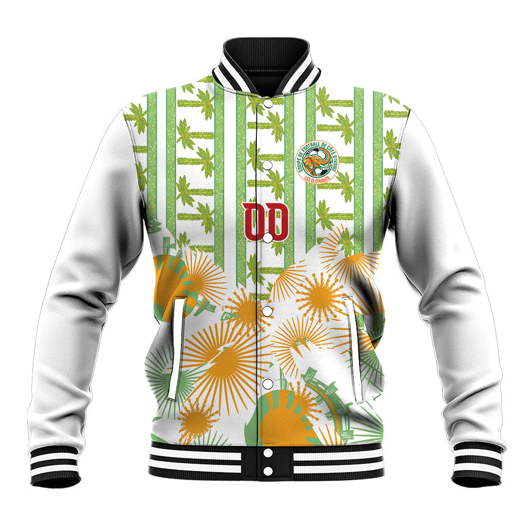 Custom Ivory Coast Heritage Elephants Never Fall Baseball Jacket