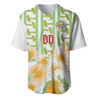 Custom Ivory Coast Heritage Elephants Never Fall Baseball Jersey