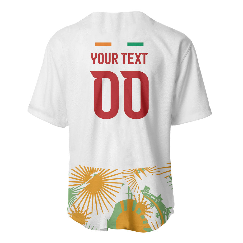 Custom Ivory Coast Heritage Elephants Never Fall Baseball Jersey