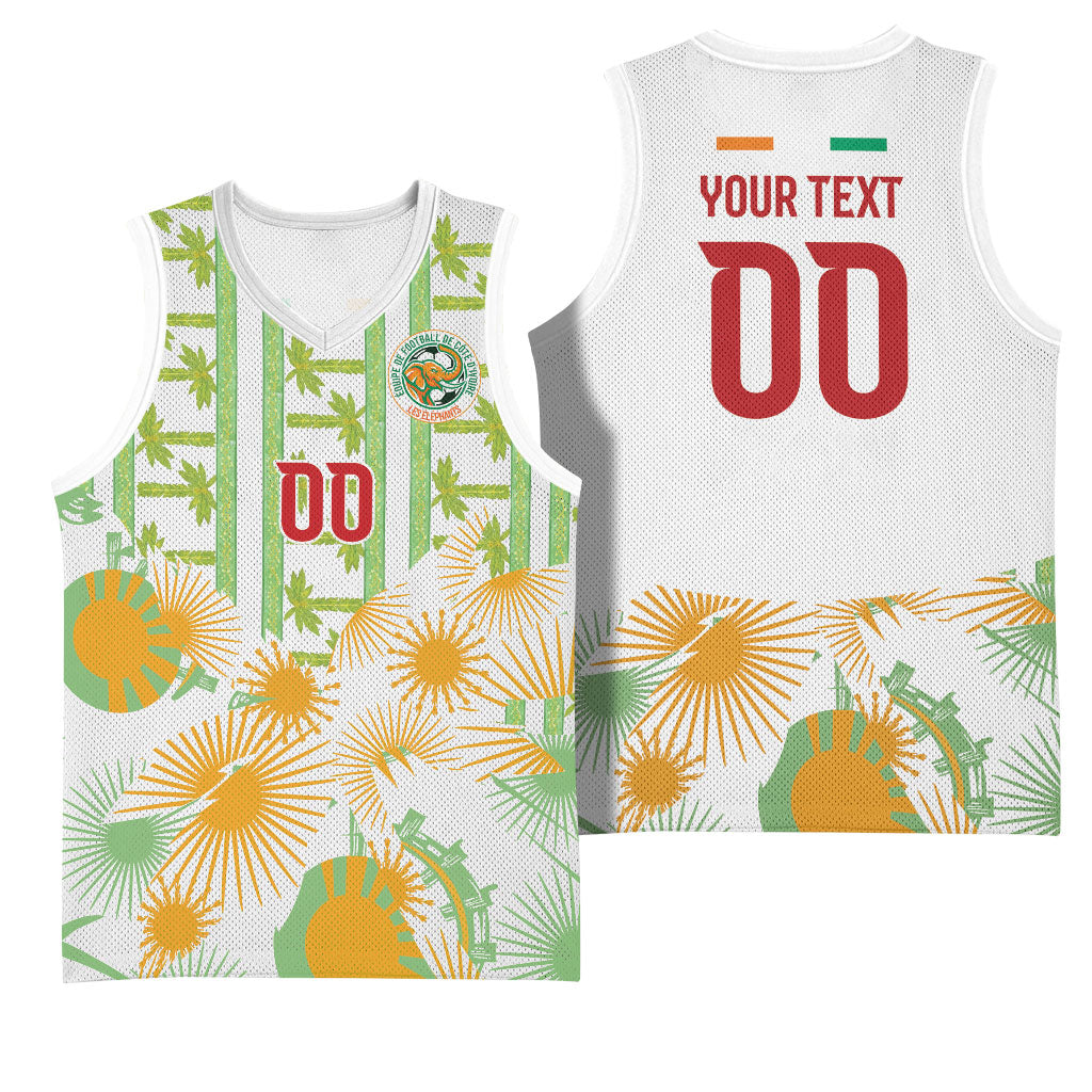 Custom Ivory Coast Heritage Elephants Never Fall Basketball Jersey
