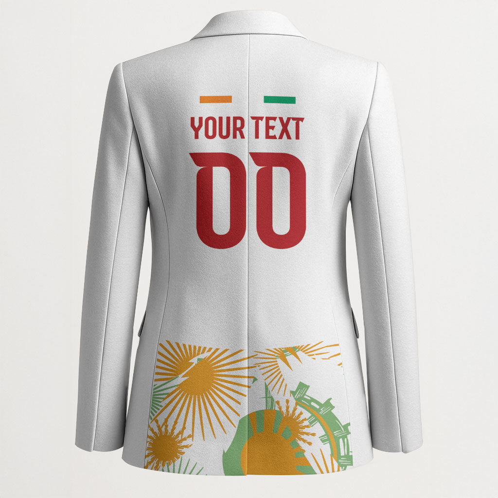 Custom Ivory Coast Heritage Elephants Never Fall Blazer