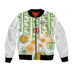 Custom Ivory Coast Heritage Elephants Never Fall Bomber Jacket