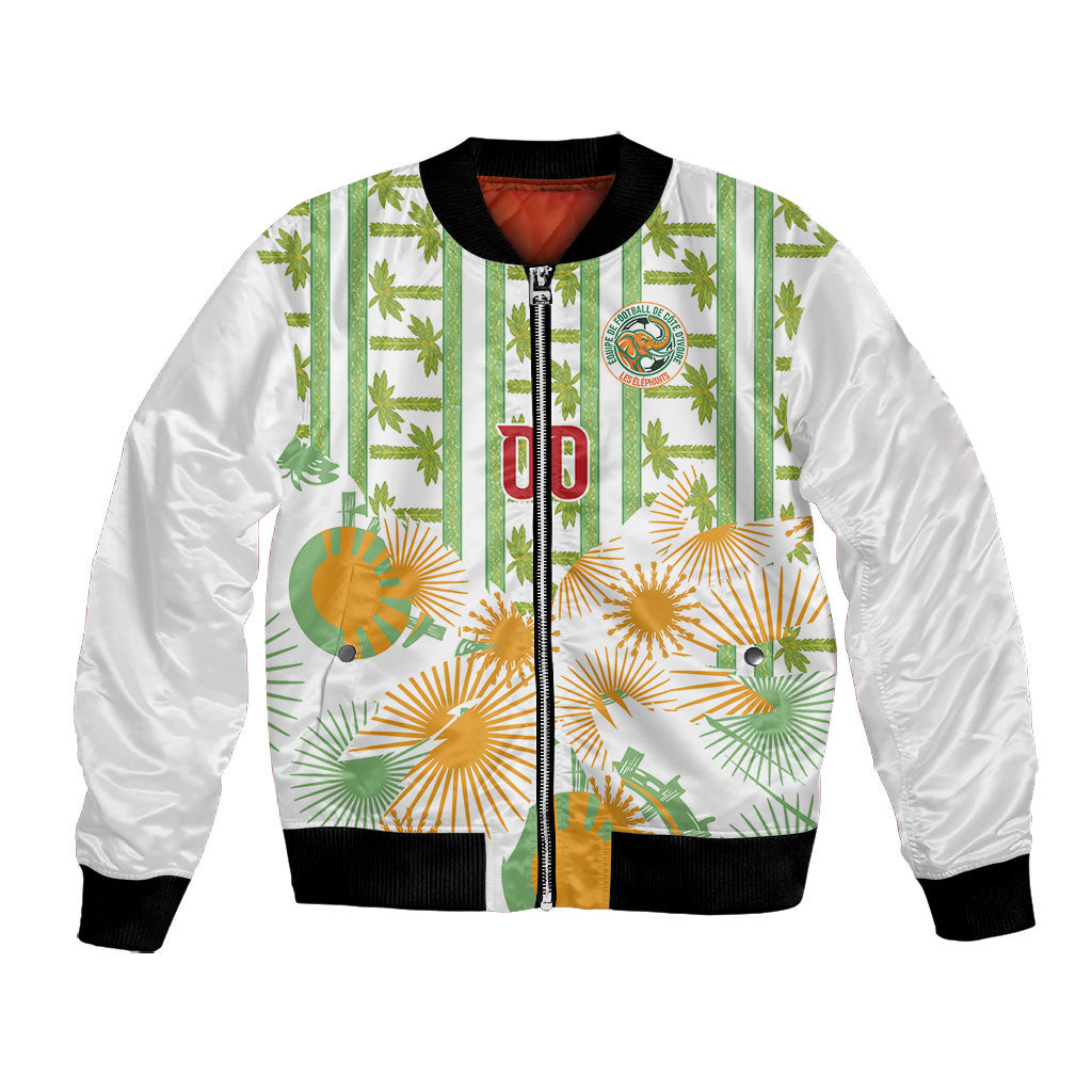 Custom Ivory Coast Heritage Elephants Never Fall Bomber Jacket