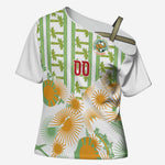 Custom Ivory Coast Heritage Elephants Never Fall Cross Shoulder Shirt