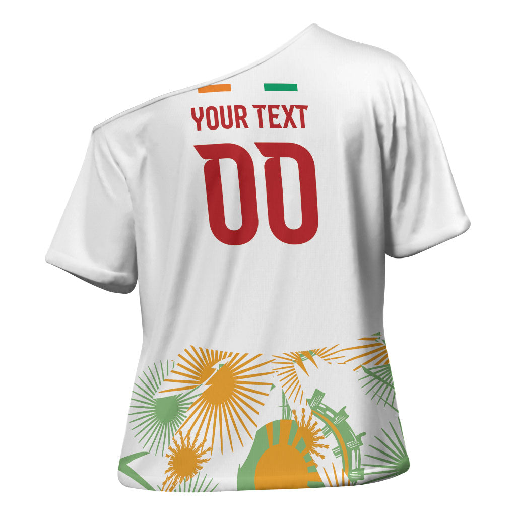Custom Ivory Coast Heritage Elephants Never Fall Cross Shoulder Shirt