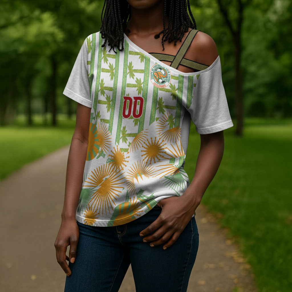 Custom Ivory Coast Heritage Elephants Never Fall Cross Shoulder Shirt