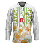 Custom Ivory Coast Heritage Elephants Never Fall Hockey Jersey