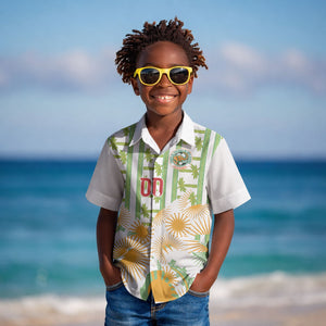 Custom Ivory Coast Heritage Elephants Never Fall Kid Hawaiian Shirt