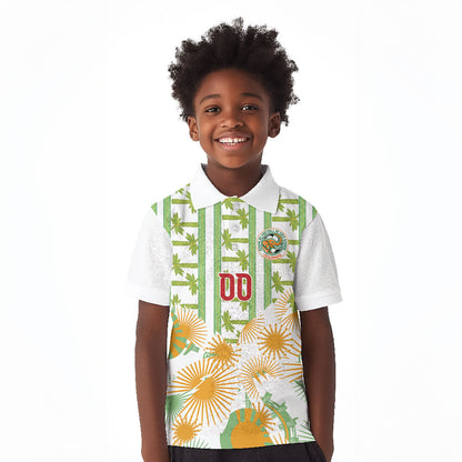 Custom Ivory Coast Heritage Elephants Never Fall Kid Polo Shirt