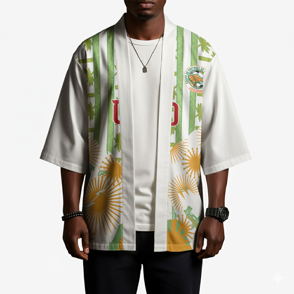 Custom Ivory Coast Heritage Elephants Never Fall Kimono
