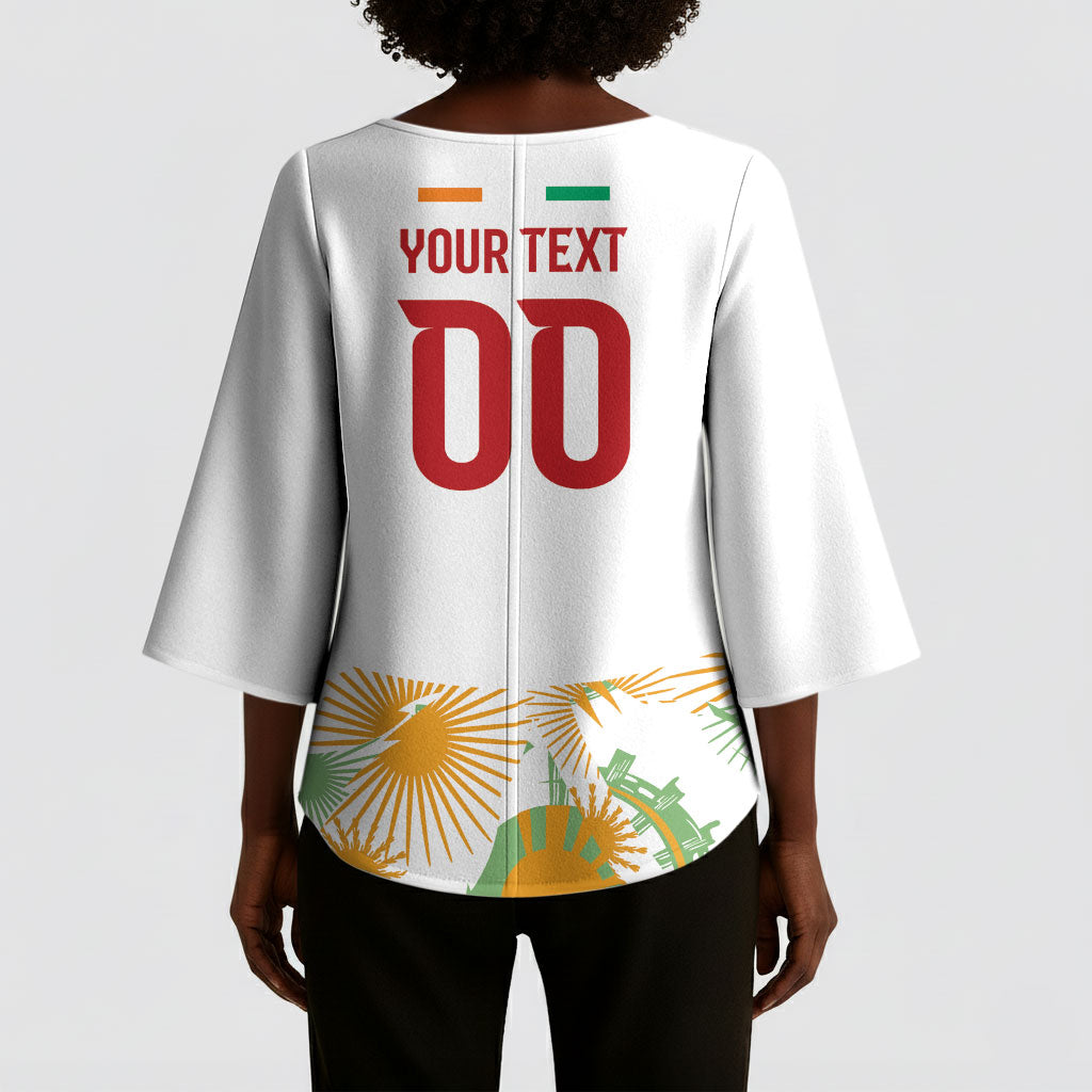 Custom Ivory Coast Heritage Elephants Never Fall Kimono Sleeve Blouse