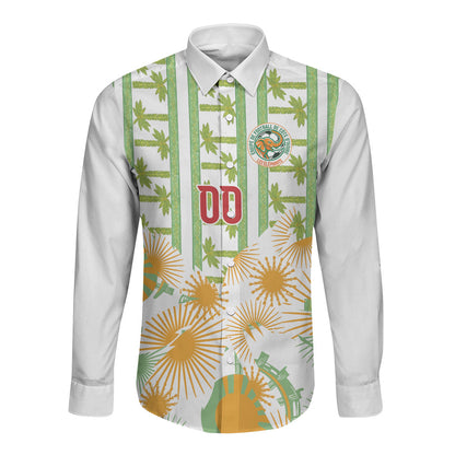 Custom Ivory Coast Heritage Elephants Never Fall Long Sleeve Button Shirt