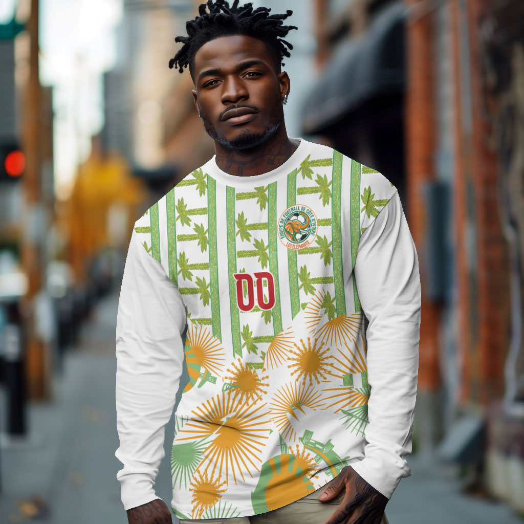 Custom Ivory Coast Heritage Elephants Never Fall Long Sleeve Shirt