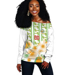 Custom Ivory Coast Heritage Elephants Never Fall Off Shoulder Sweater