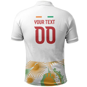 Custom Ivory Coast Heritage Elephants Never Fall Polo Shirt