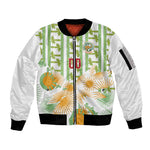 Custom Ivory Coast Heritage Elephants Never Fall Sleeve Zip Bomber Jacket