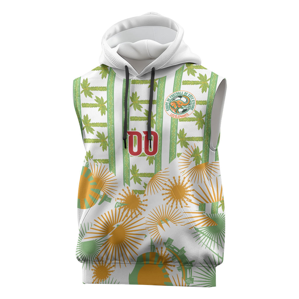 Custom Ivory Coast Heritage Elephants Never Fall Sleeveless Hoodie