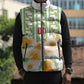Custom Ivory Coast Heritage Elephants Never Fall Sleeveless Puffer Jacket