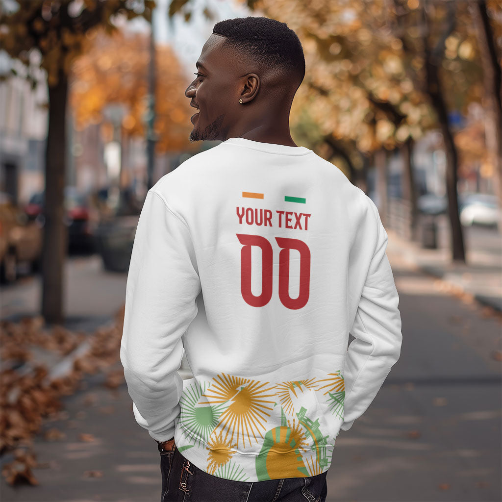 Custom Ivory Coast Heritage Elephants Never Fall Sweatshirt