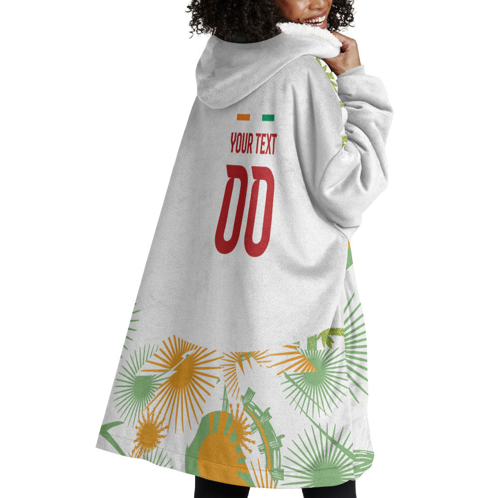 Custom Ivory Coast Heritage Elephants Never Fall Wearable Blanket Hoodie