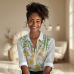 Custom Ivory Coast Heritage Elephants Never Fall Women Casual Shirt