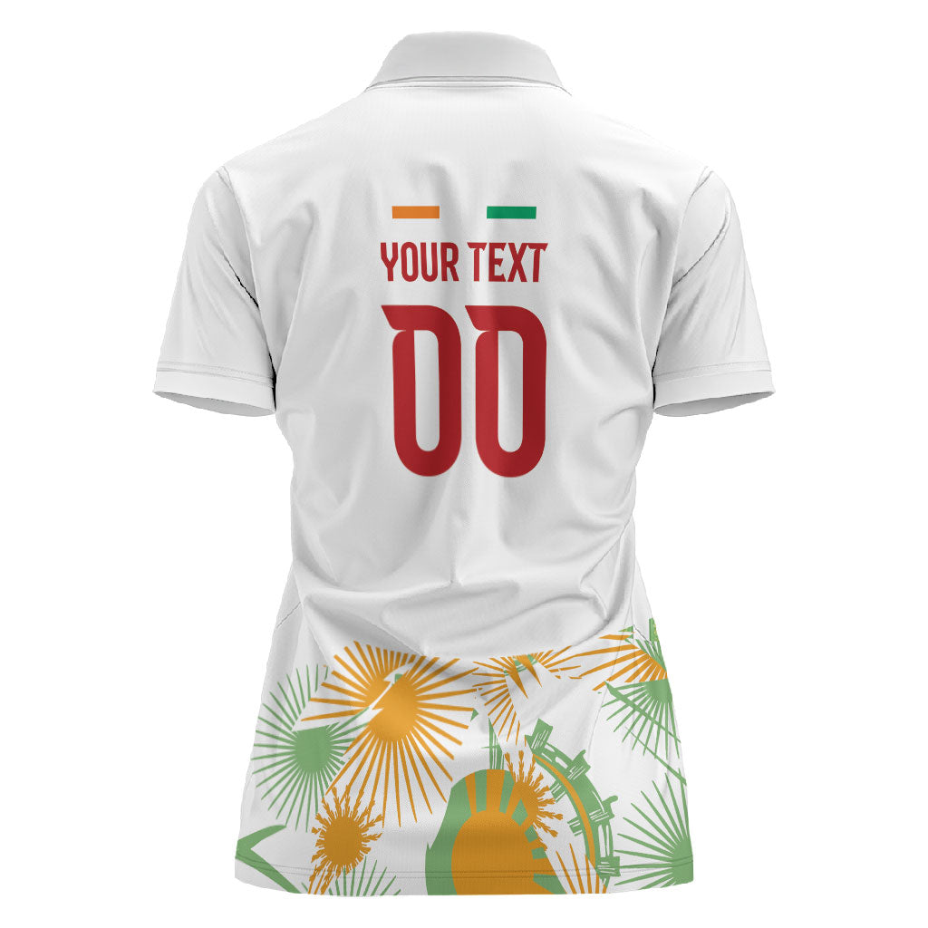 Custom Ivory Coast Heritage Elephants Never Fall Women Polo Shirt