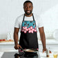 African Adenium Multiflorum Flowers Apron with Kente Style