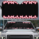 African Adenium Multiflorum Flowers Auto Sun Shade with Kente Style