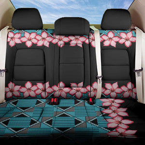 African Adenium Multiflorum Flowers Back Car Seat Cover with Kente Style