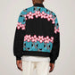 African Adenium Multiflorum Flowers Bomber Jacket with Kente Style