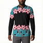 African Adenium Multiflorum Flowers Button Sweatshirt with Kente Style