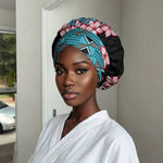 African Adenium Multiflorum Flowers Easy Headwrap Kente Style