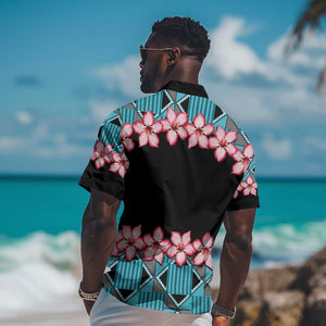 African Adenium Multiflorum Flowers Hawaiian Shirt with Kente Style