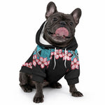 African Adenium Multiflorum Flowers Pet Hoodie with Kente Style