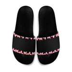 African Adenium Multiflorum Flowers Slide Sandals with Kente Style