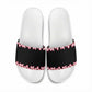 African Adenium Multiflorum Flowers Slide Sandals with Kente Style