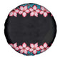 African Adenium Multiflorum Flowers Spare Tire Cover with Kente Style