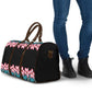 African Adenium Multiflorum Flowers Travel Bag with Kente Style