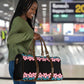 African Adenium Multiflorum Flowers Travel Bag with Kente Style