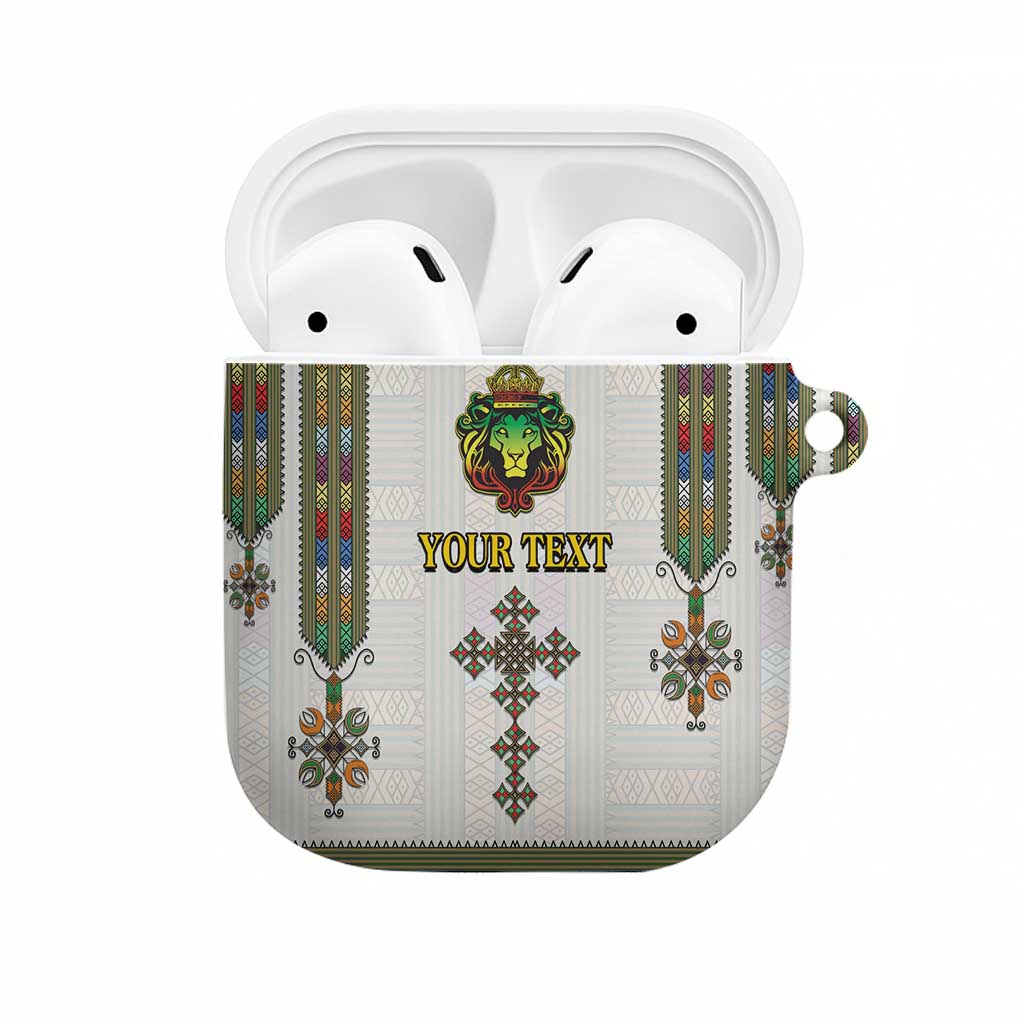 Personalized Ethiopia Lion Of Judah AirPods Case Tibeb Style